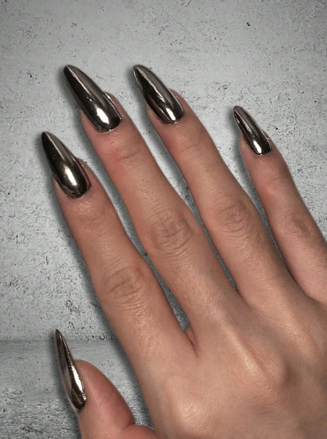 Gunmetal Chrome Press Ons