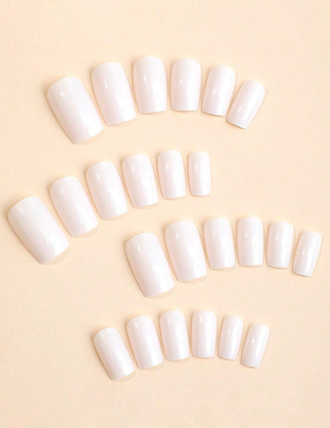Pure White Press On Nails