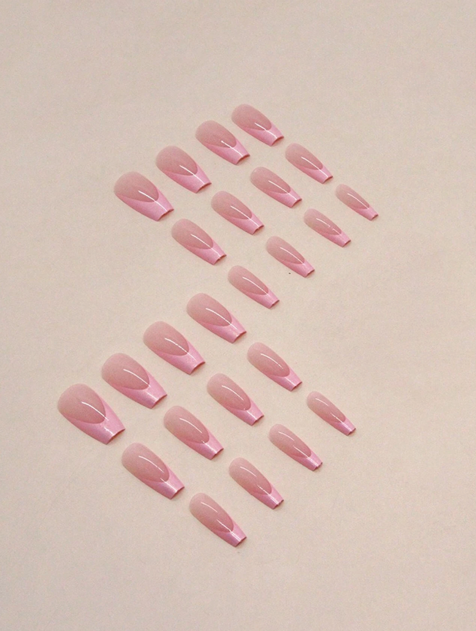 Miami Night Pink Press On Nails