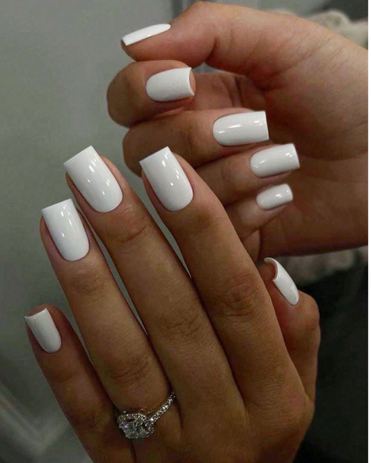 Pure White Press On Nails