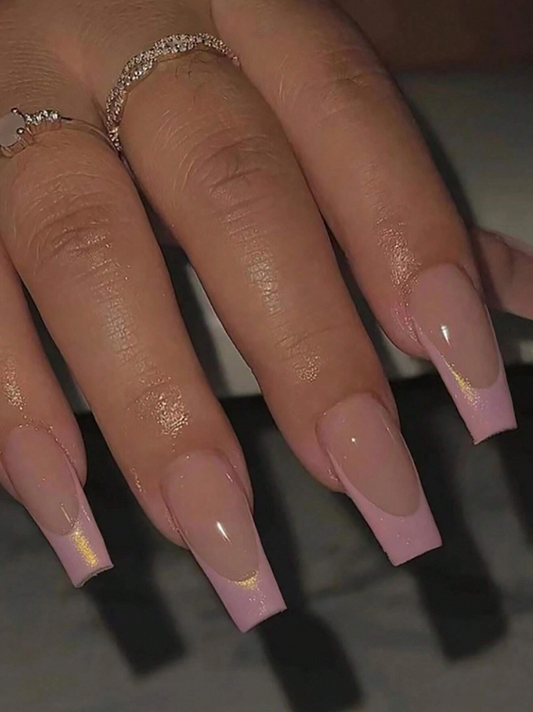 Miami Night Pink Press On Nails