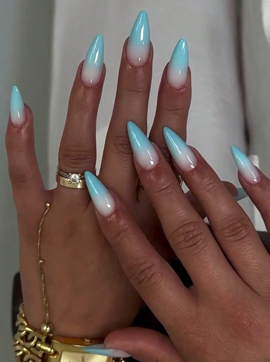 Ocean Sky Ombre Press On Nails