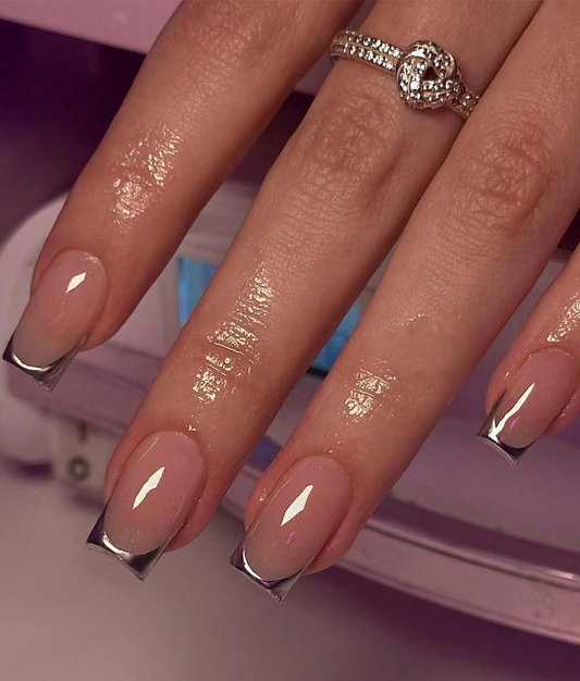Silver Chrome French Tip